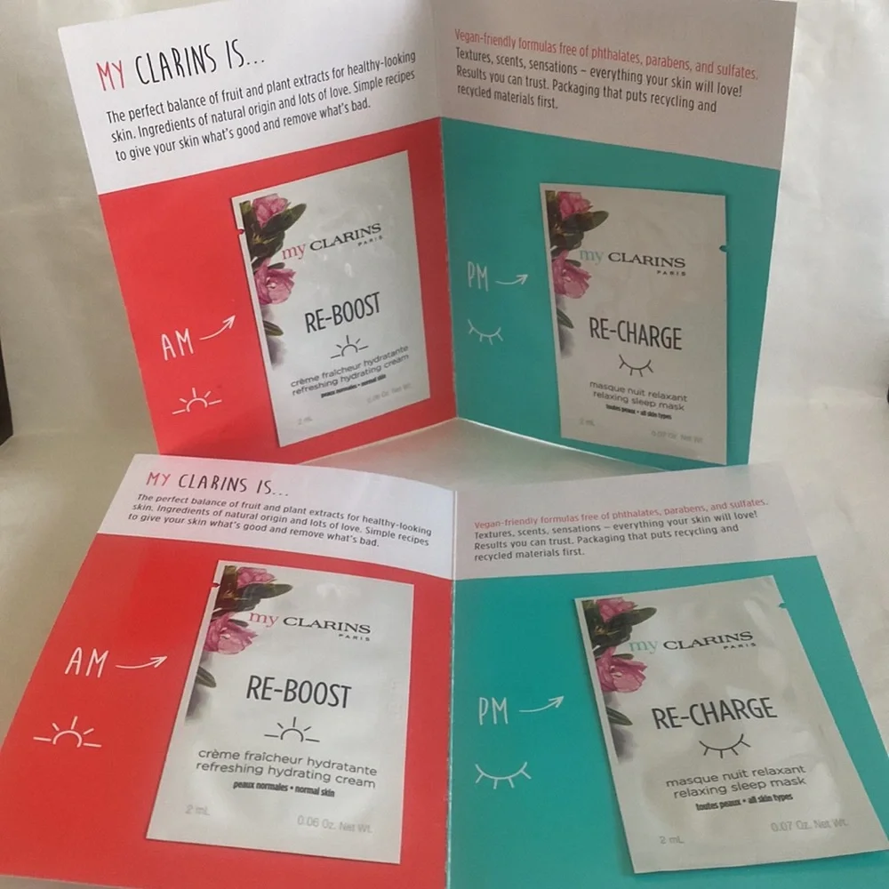CLARINS 12p Sampler Reboost Recharge Multi-Active Extra Firming Serum